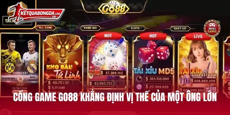 Cổng game GO88 khẳng định vị thế của một ông lớn